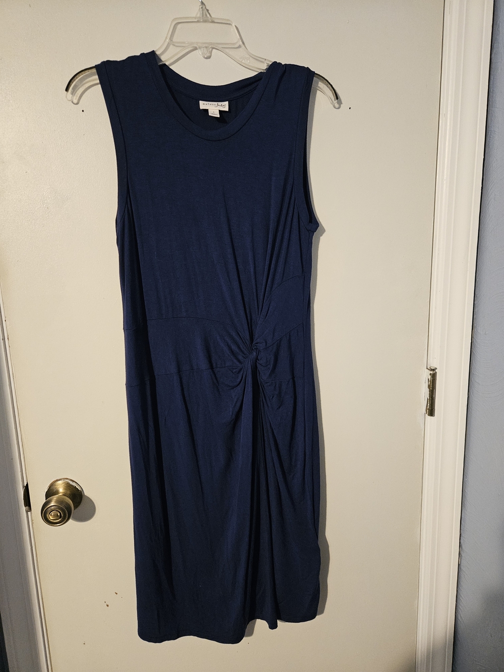 EUC Maison Jules Sleeveless Navy Twist-Front Women's Dress